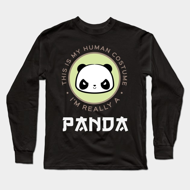 This Is My Human Costume A Really A Panda Panda Panda Costume T-Shirt Sweater Hoodie Iphone Samsung Phone Case Coffee Mug Tablet Case Gift Long Sleeve T-Shirt by giftideas